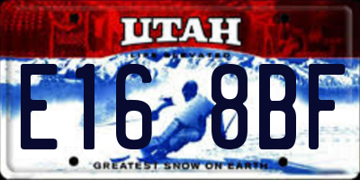UT license plate E168BF