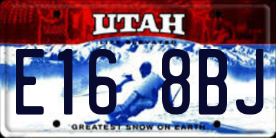UT license plate E168BJ