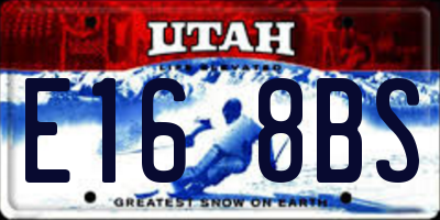 UT license plate E168BS