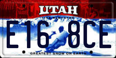 UT license plate E168CE