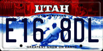 UT license plate E168DL