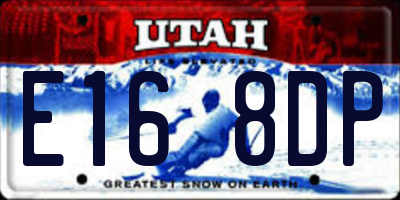 UT license plate E168DP