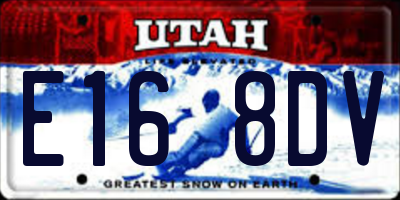 UT license plate E168DV