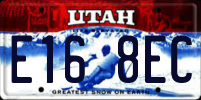 UT license plate E168EC
