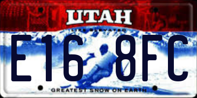 UT license plate E168FC