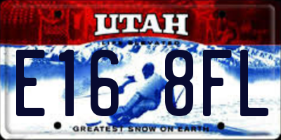 UT license plate E168FL