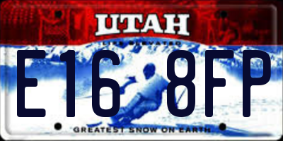 UT license plate E168FP