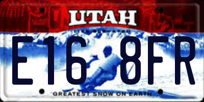 UT license plate E168FR
