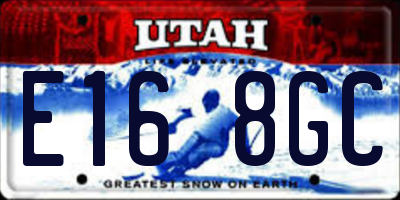 UT license plate E168GC