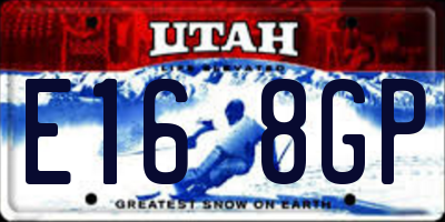 UT license plate E168GP