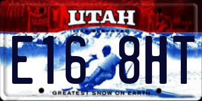UT license plate E168HT