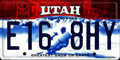 UT license plate E168HY