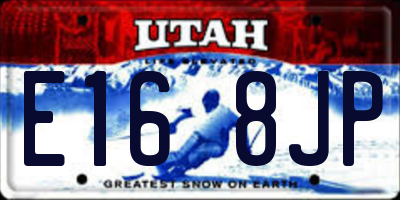 UT license plate E168JP