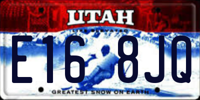 UT license plate E168JQ