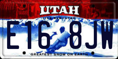 UT license plate E168JW
