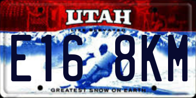 UT license plate E168KM