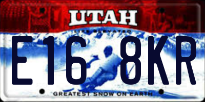 UT license plate E168KR