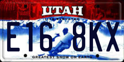 UT license plate E168KX