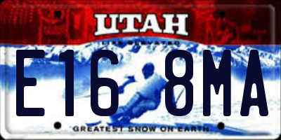 UT license plate E168MA