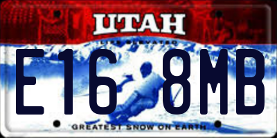 UT license plate E168MB