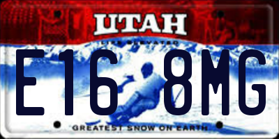 UT license plate E168MG