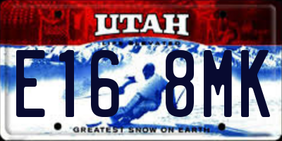 UT license plate E168MK