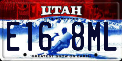 UT license plate E168ML