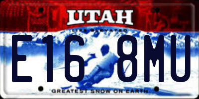 UT license plate E168MU