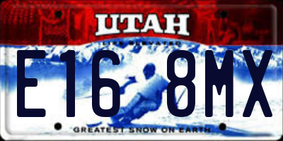 UT license plate E168MX