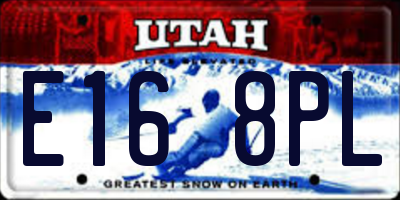 UT license plate E168PL