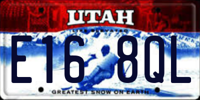 UT license plate E168QL