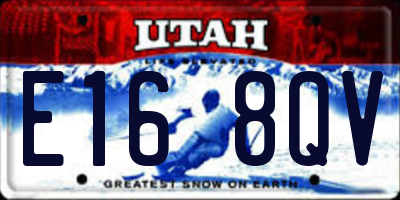 UT license plate E168QV