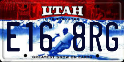 UT license plate E168RG