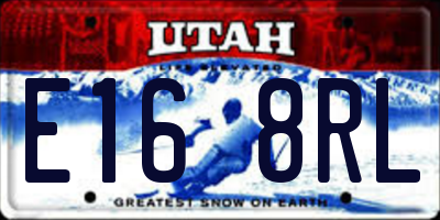 UT license plate E168RL