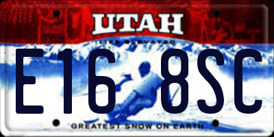 UT license plate E168SC