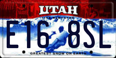 UT license plate E168SL