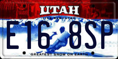 UT license plate E168SP