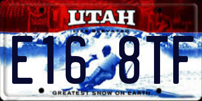 UT license plate E168TF