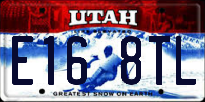 UT license plate E168TL