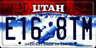 UT license plate E168TM