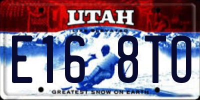 UT license plate E168TO
