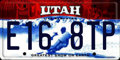 UT license plate E168TP