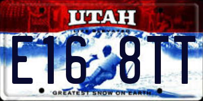 UT license plate E168TT