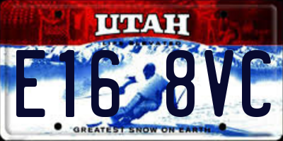 UT license plate E168VC