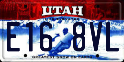 UT license plate E168VL