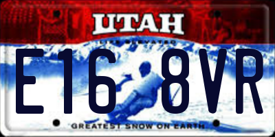 UT license plate E168VR