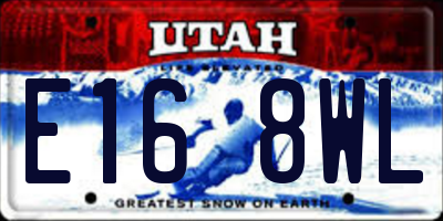 UT license plate E168WL
