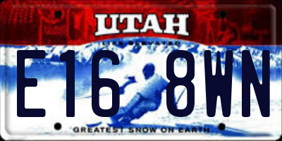 UT license plate E168WN