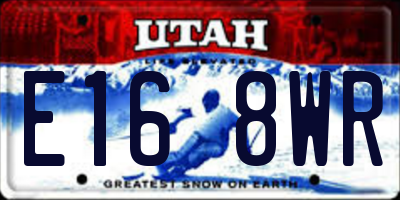 UT license plate E168WR