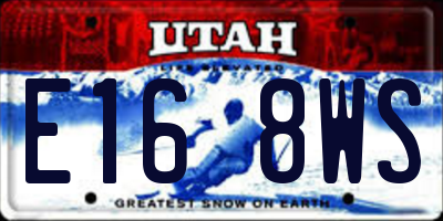 UT license plate E168WS